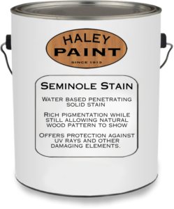 paint bucket graphic for seminole stain with product details